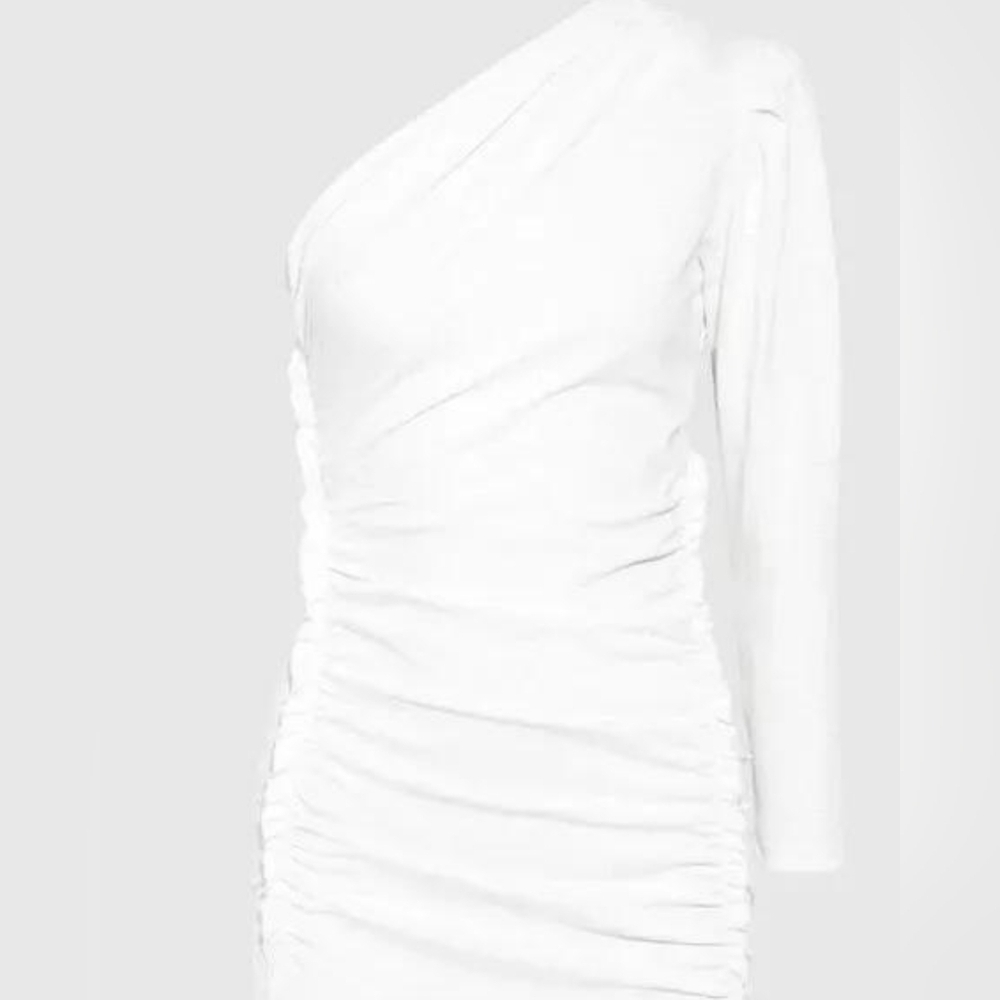 Iro Loving One-Shoulder Ruched Mini Dress NWT